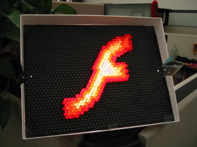 Flash logo, so the team doesn't forget where their office is.